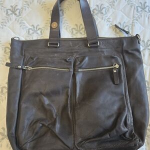 Elegant Dark Brown Leather Briefcase for Men